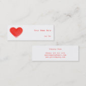Mini Sweet Heart carte de visite maigre (Devant / Derrière)