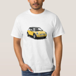 Mini T-shirt moderne jaune de voiture