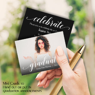 Mini Taille Grad Photo Cartes d'invitation