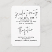 Mini Taille moderne Script photo Invitation de gra (Dos)