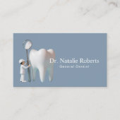 Mini Tandarts & Heldere Tand Stoffig Blauw Tandhee Afsprakenkaartje (Voorkant)