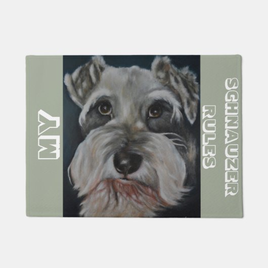 Mini tapis de porte de Schnauzer (Devant)