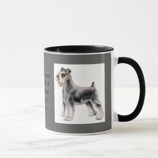 Mini tasse humoristique d'amant de Schnauzer et de (Droite)