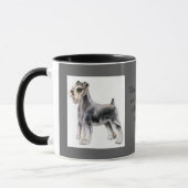 Mini tasse humoristique d'amant de Schnauzer et de (Gauche)