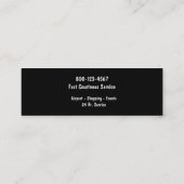 Mini Taxi-Visitekaartjes Mini Visitekaartje (Achterkant)