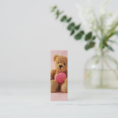Mini Teddy bear i luv u carte de visite signet (Debout devant)