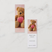 Mini Teddy bear i luv u carte de visite signet (Devant / Derrière)