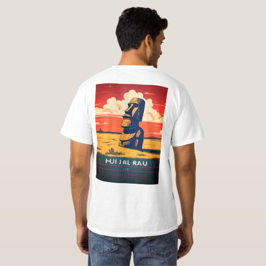 Mini-Tee Moai - T-Shirt Rapa Nui Design (Dos entier)