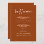 Mini-Terracotta Bridal Brunch Cartes de menu (Devant / Derrière)