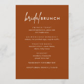 Mini-Terracotta Bridal Brunch Cartes de menu (Devant)