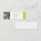 Mini Tête de bouddah, or, carte de visite noir (Devant / Derrière)