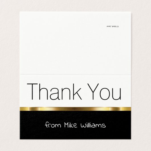 Mini Thank You Notes Design élégant (Outside Unfolded)