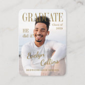 Mini Timeless Magazine Cover Photo Grad invitation (Devant)