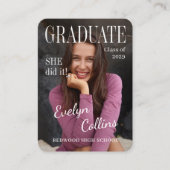 Mini Timeless Magazine Cover Photo Grad invitation (Devant)