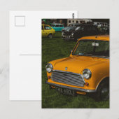Mini tonneau jaune classique carte postale (Devant / Derrière)