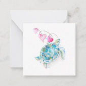 Mini Tortue de mer Valentines Cartes de jour (Devant)