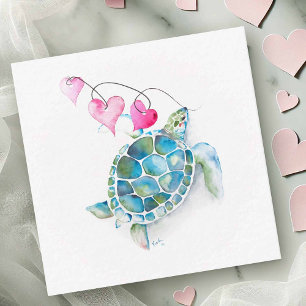 Mini Tortue de mer Valentines Cartes de jour