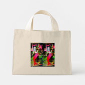 Mini Tote Bag 3 sirènes rouges faisant la fête (Dos)