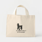 Mini Tote Bag 4861-Plush-BlackPoodle, Mon caniche prend... (Devant)
