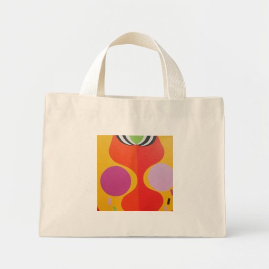 Mini Tote Bag Abstract Orange & Yellow Fashionista Tiny Tote (Devant)