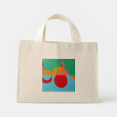 Mini Tote Bag Abstract Treble Clef Tiny Tote (Dos)