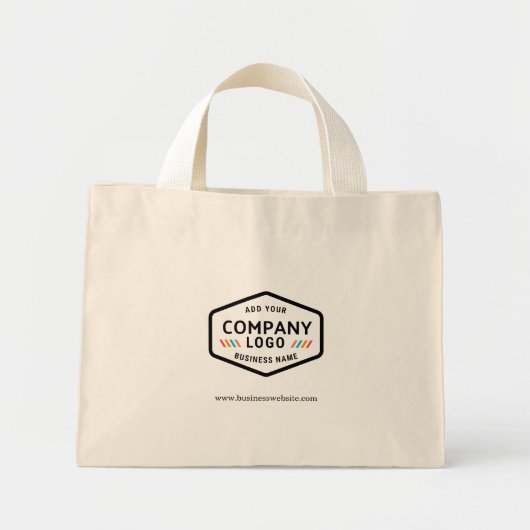 Mini Tote Bag Ajouter un logo d'entreprise et Slogan personnalis (Devant)