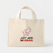 Mini Tote Bag Ajoutez simplement de la vodka (Devant)