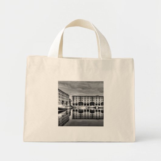Mini Tote Bag Albert Dock Liverpool Réflexions (Devant)