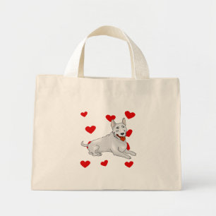 Mini Tote Bag Amour de Bull Terrier