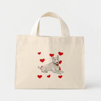 Mini Tote Bag Amour de Bull Terrier