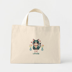 Mini Tote Bag Amoureux des chats