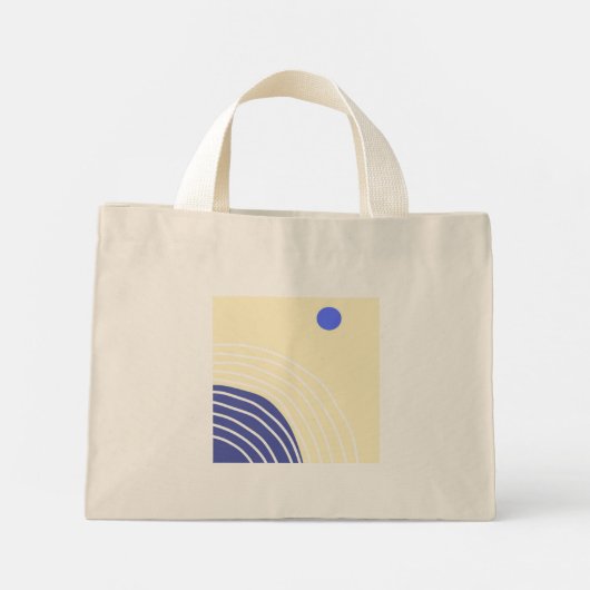 Mini Tote Bag art abstrait moderne (Dos)