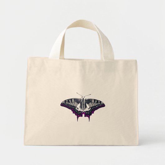 Mini Tote Bag Asexual Flag Swallowtail (Devant)