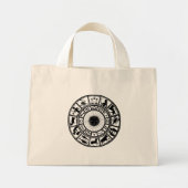 Mini Tote Bag Astrologie vintage Roue Zodiaque (Devant)