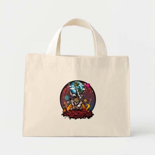 Mini Tote Bag Atlas Space Man (Devant)