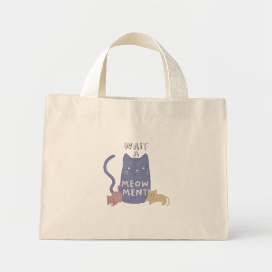 Mini Tote Bag Attendre un examen (Devant)