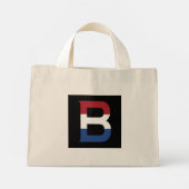Mini Tote Bag B Monogramme superposé sur l'indicateur NLD sur la (Dos)