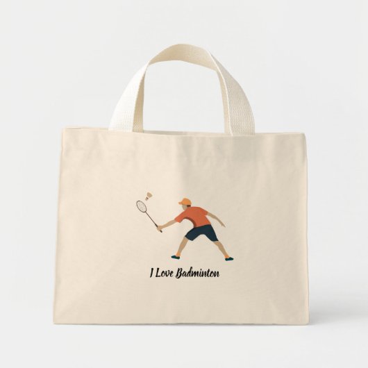 Mini Tote Bag Badminton (Devant)