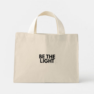 Mini Tote Bag Be the Light Matthew 5:14 Christian Floral Tote Ba
