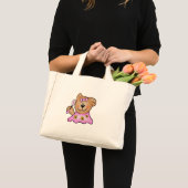 Mini Tote Bag Bébé mignonne Fille Teddy Ours en rose (Devant (produit))