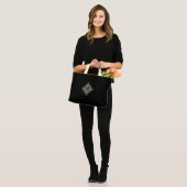 Mini Tote Bag Beige tendance sur Monogramme Diamant Noir (Devant (modèle))