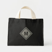 Mini Tote Bag Beige tendance sur Monogramme Diamant Noir (Devant)