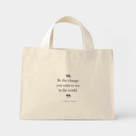 Mini Tote Bag BeTheChange (Devant)