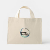 Mini Tote Bag Bleu Marine Ancre nautique club bateau marina (Dos)