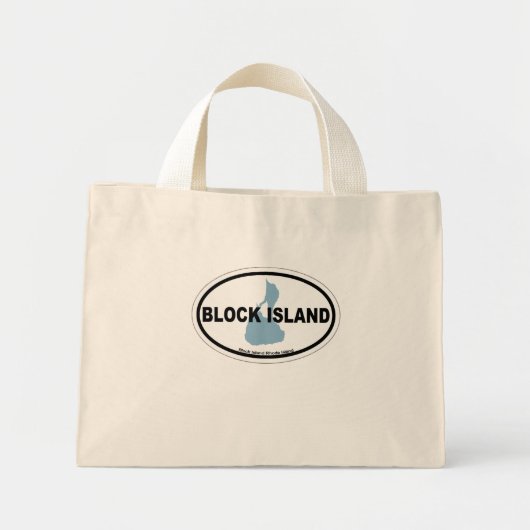 Mini Tote Bag Block Island. (Devant)