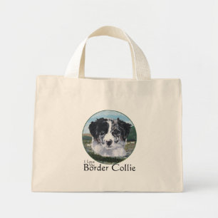 Mini Tote Bag Border Collie au travail