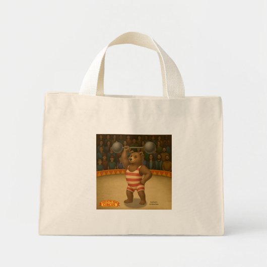 Mini Tote Bag Brandon, ours fort du cirque (Devant)