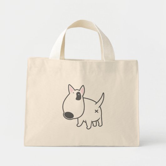 Mini Tote Bag Bull Terrier - bully_illu_bruno_3c (Devant)