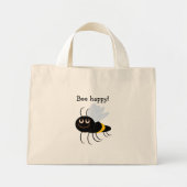 Mini Tote Bag BuzzAboutBees Bee Happy Mini-fourre-tout (Devant)