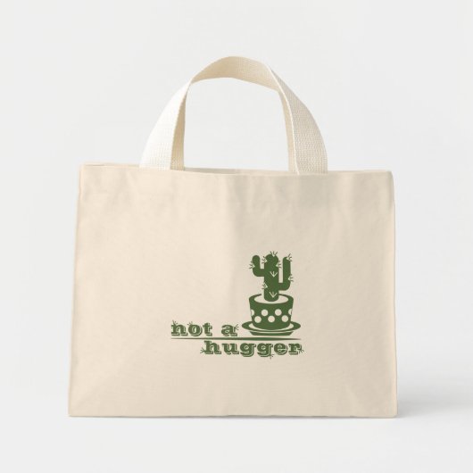 Mini Tote Bag Cactus Pas un gros cactus drôle dire (Devant)